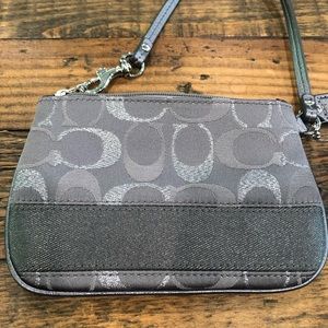 NWT - Authentic Coach Wristlet- Silver